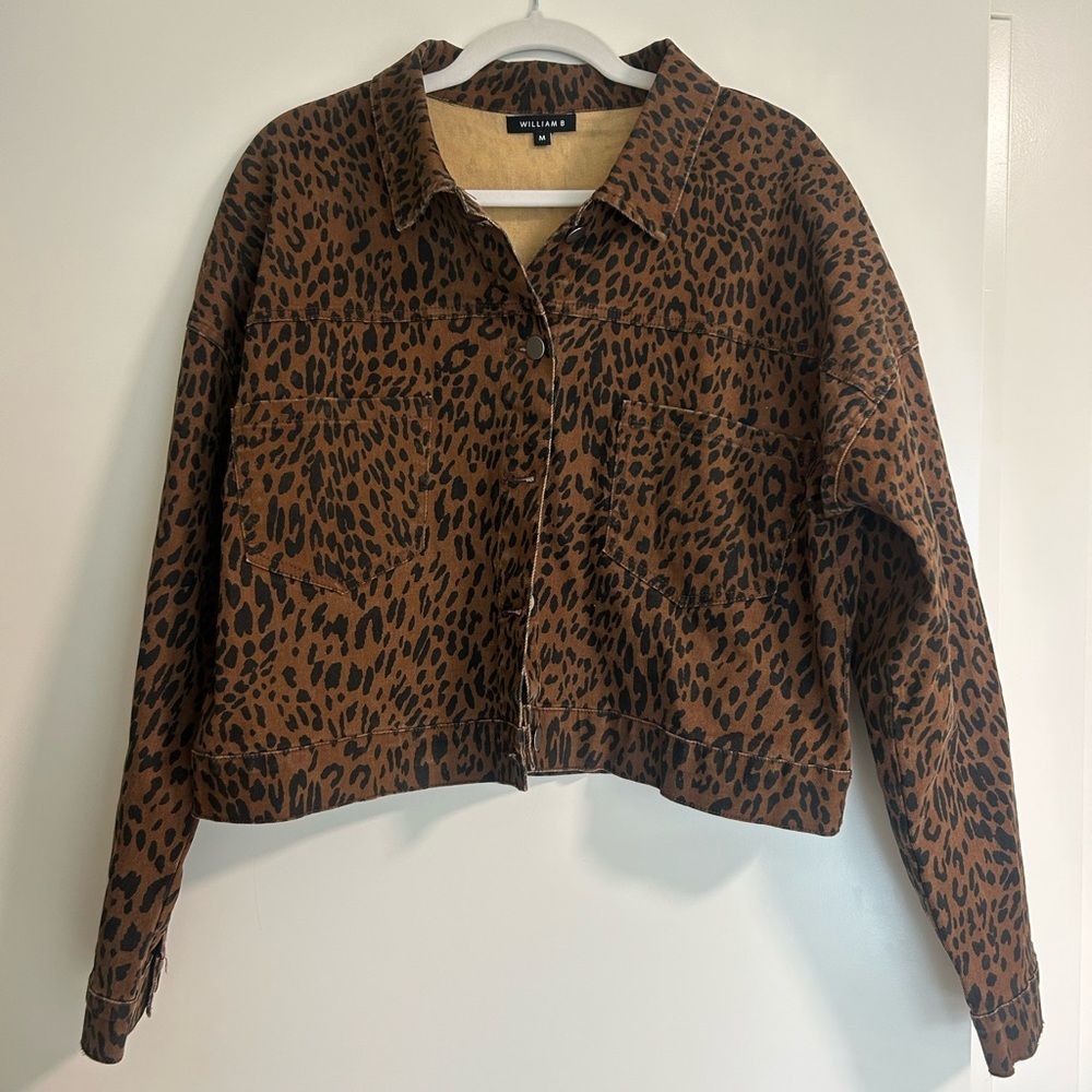 Cheetah jean jacket